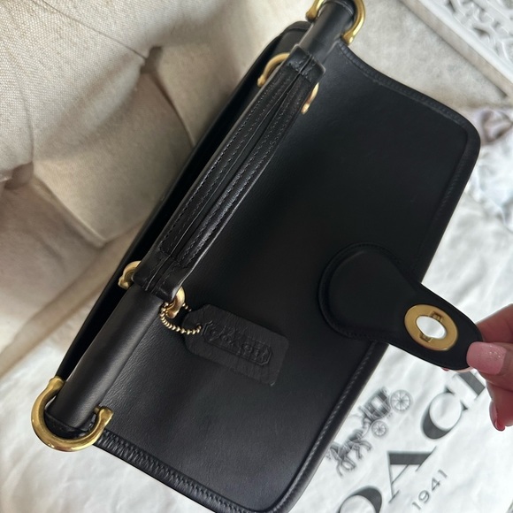 COACH VINTAGE WILLIS BLACK CROSSBODY BAG 9927 - Picture 7 of 13